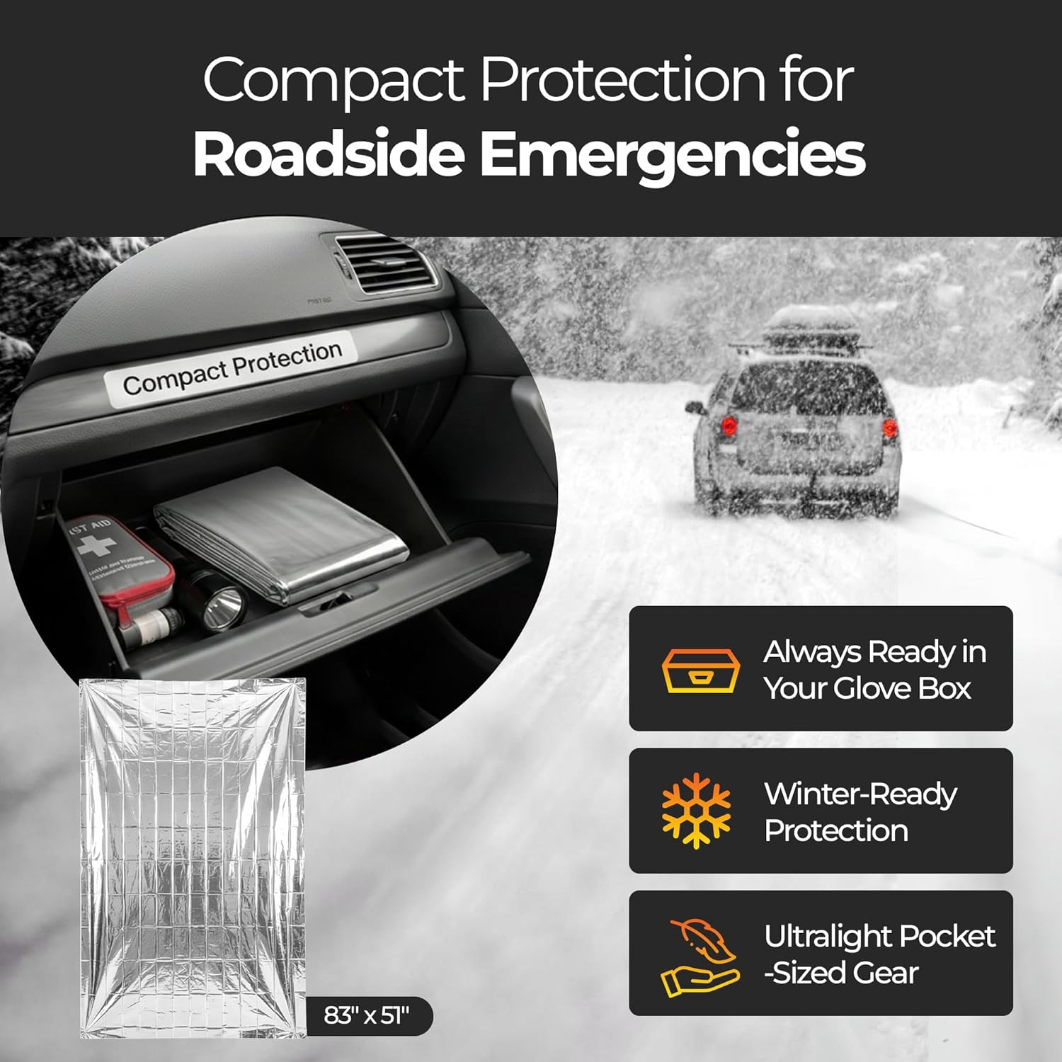 Sierra Madre Emergency Mylar Thermal Space Blanket for Survival – Waterproof Safety Shelter Retains 90% Body Heat – Ultralight & Compact Gear for Camping, First Aid & Prepper Supplies - Image 4
